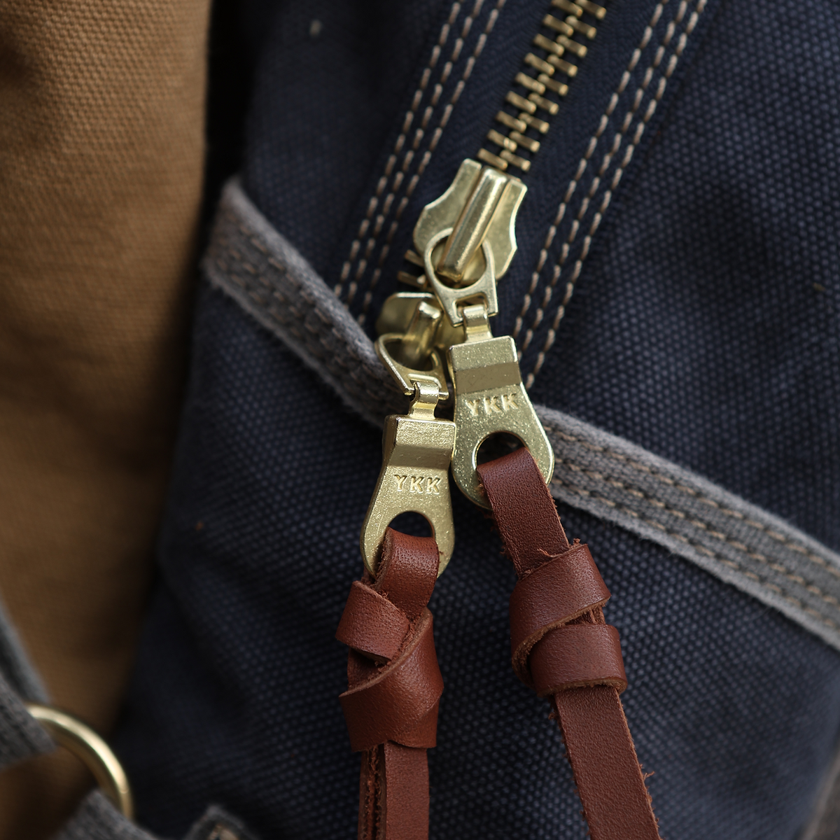 Vintage Canvas Backpack – 20oz Heavyweight Leather Trim | Yamalin clothes