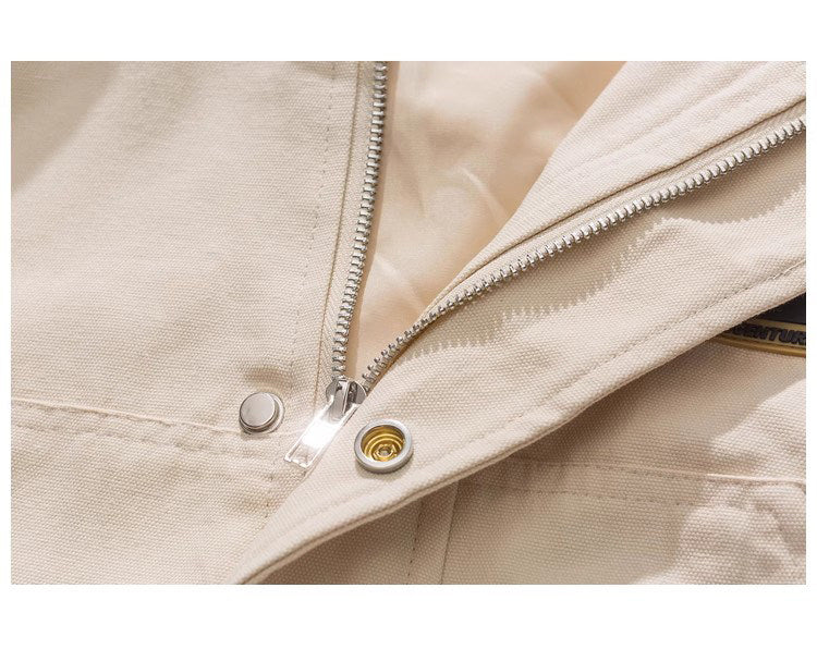 Color-Block Stand-Collar Jacket – Oversized Unisex American Retro | Yamalin clothes | Vintage workwear outfit for men