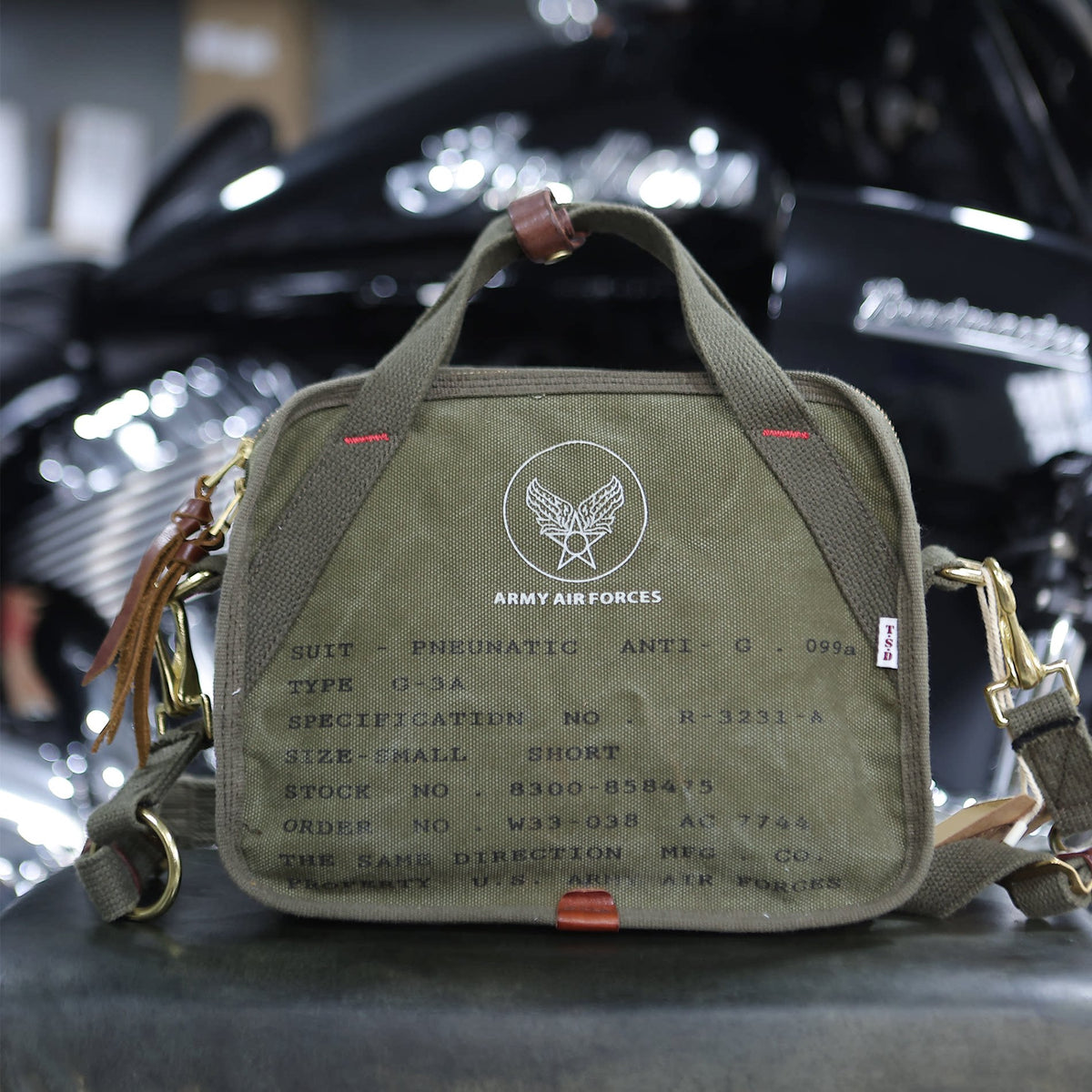 Heavyweight Canvas Pilot Crossbody Bag – Military Green | Yamalinclothes