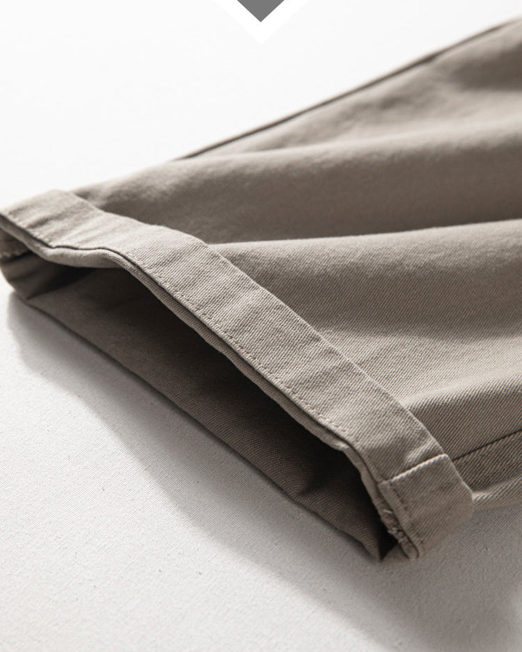 Wide-Leg Cotton Pants – Pleated Elastic Waist | Yamalinclothes | Vintage workwear outfit