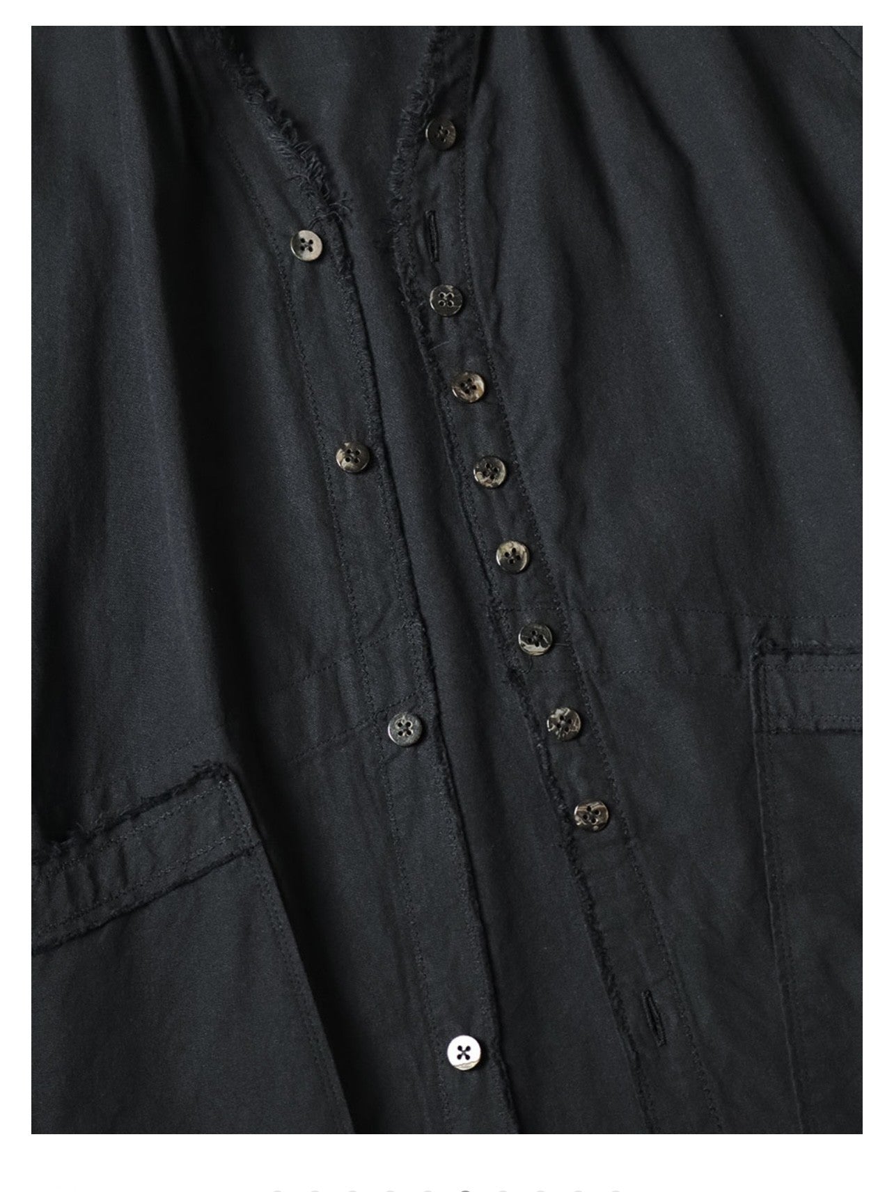 25AW Kapital Kazuhiro Hirata Cotton-Linen Shirt – Double Pocket, Irregular Button, Loose Japanese Streetwear