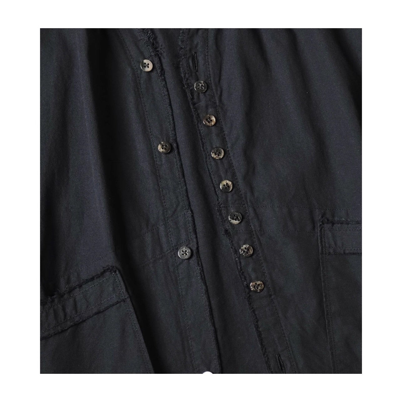 25AW Kapital Kazuhiro Hirata Cotton-Linen Shirt – Double Pocket, Irregular Button, Loose Japanese Streetwear