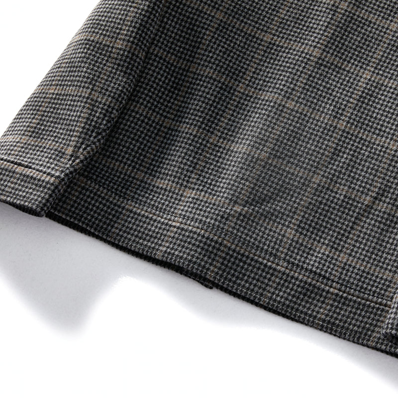 Heavyweight 53% Sheep Wool Houndstooth Lapel Coat – Korean-Style Casual Winter Staple