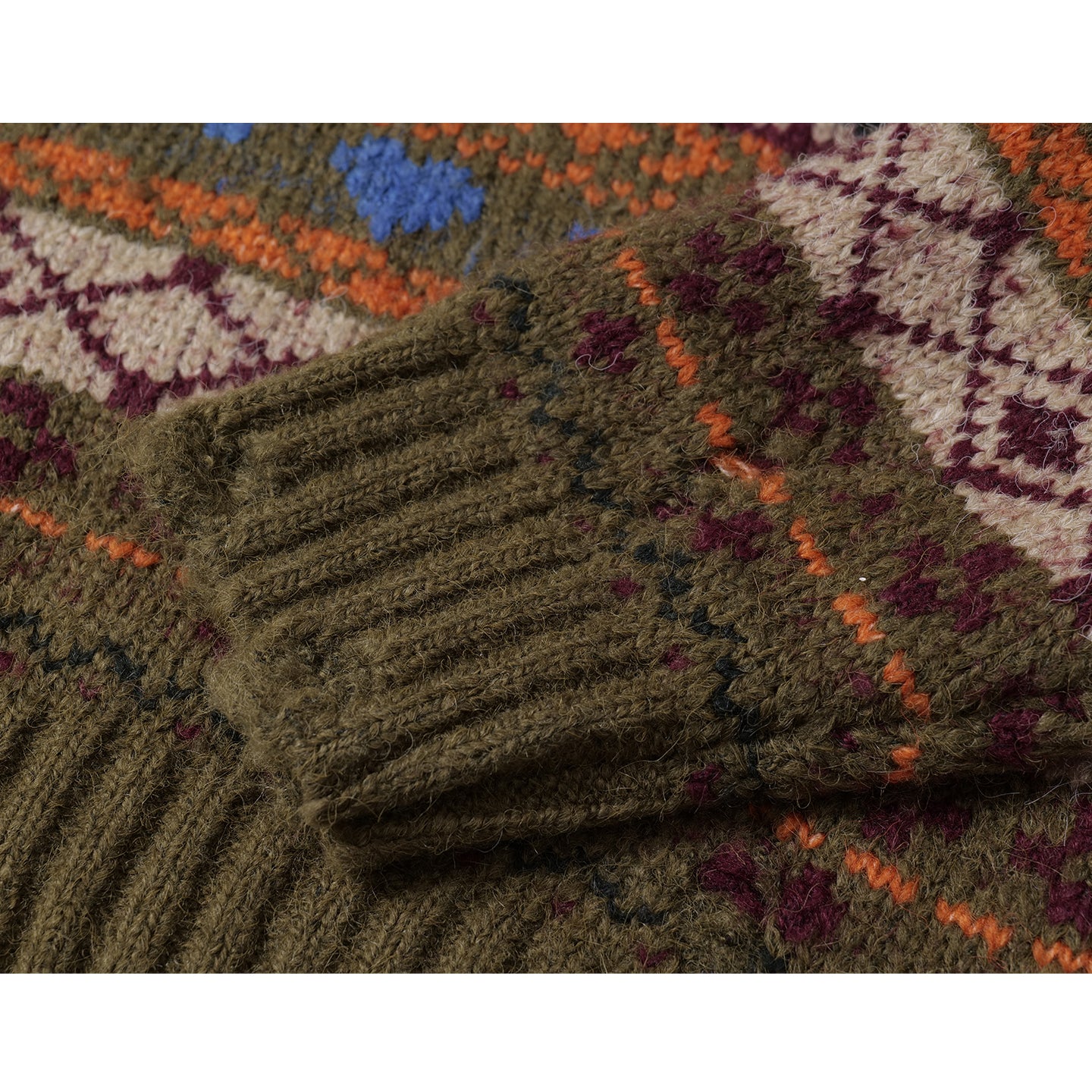 Fairland Henley-Collar Wool Blend Pullover – Heavy Vintage Knit (Unisex)