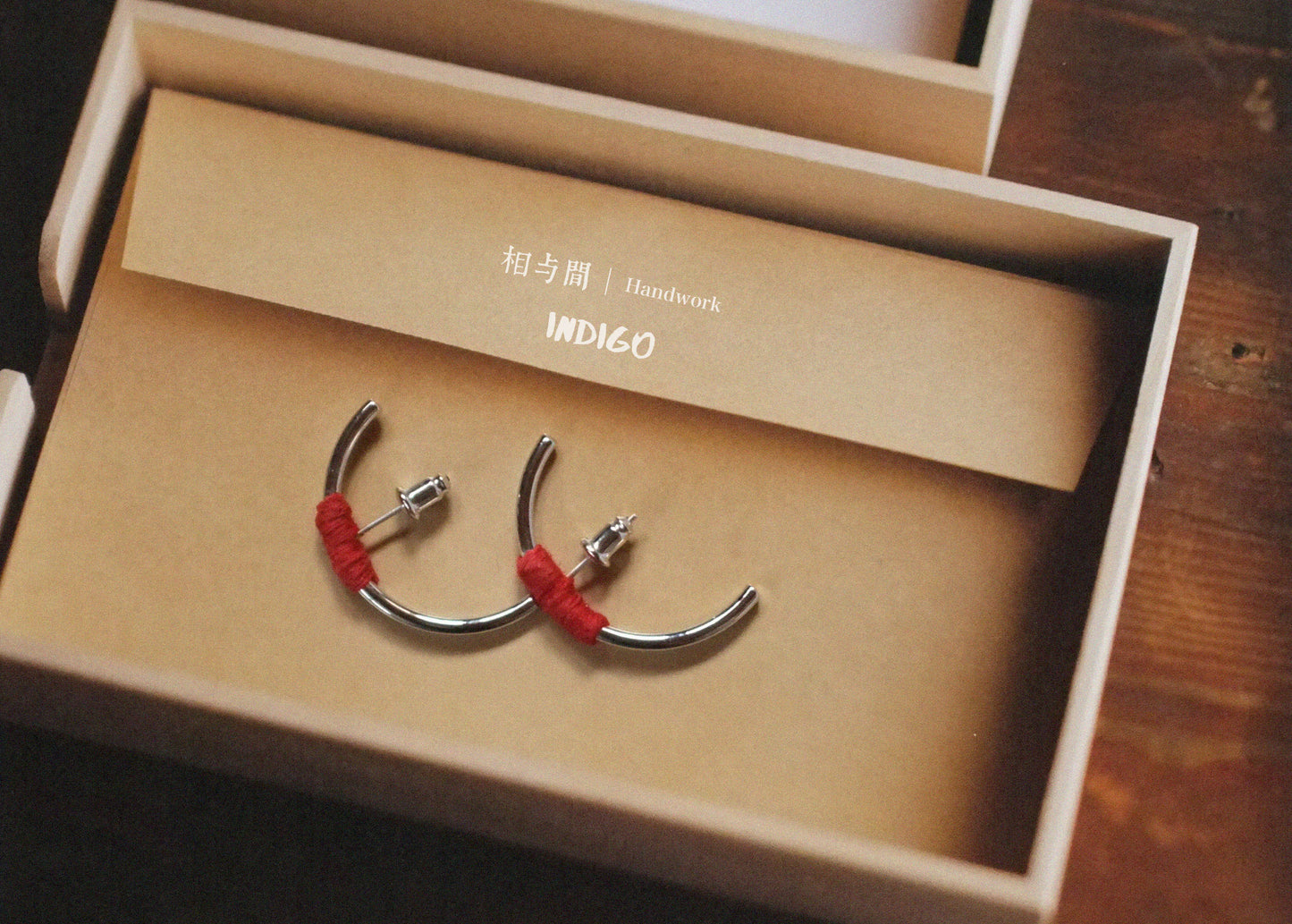 Original New Year Red Plant-Dyed Earrings Handmade Geometric Niche Personality Ear Jewelry 925 Silver Ear Studs