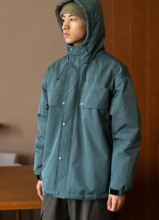 Hooded Padded Jacket – Large Flap Pockets | Yamalinclothes