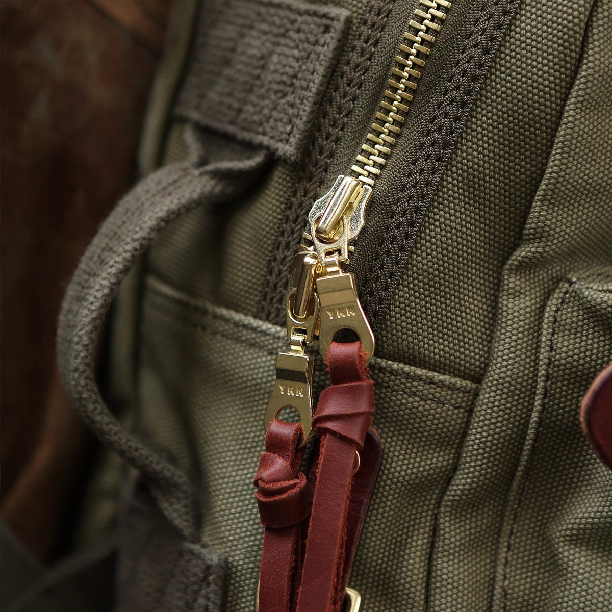 Heavy Duty Canvas Small Backpack – Italian Cowhide & YKK Brass Zipper Unisex Retro Bag | Yamalinclothes