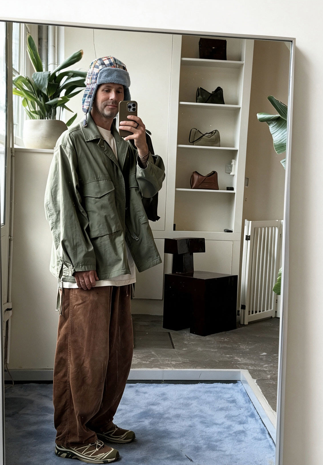 Vintage Plaid Fleece-Lined Ushanka Trapper Hat – Unisex Pilot Hat | Yamalin clothes | Vintage workwear outfit for men