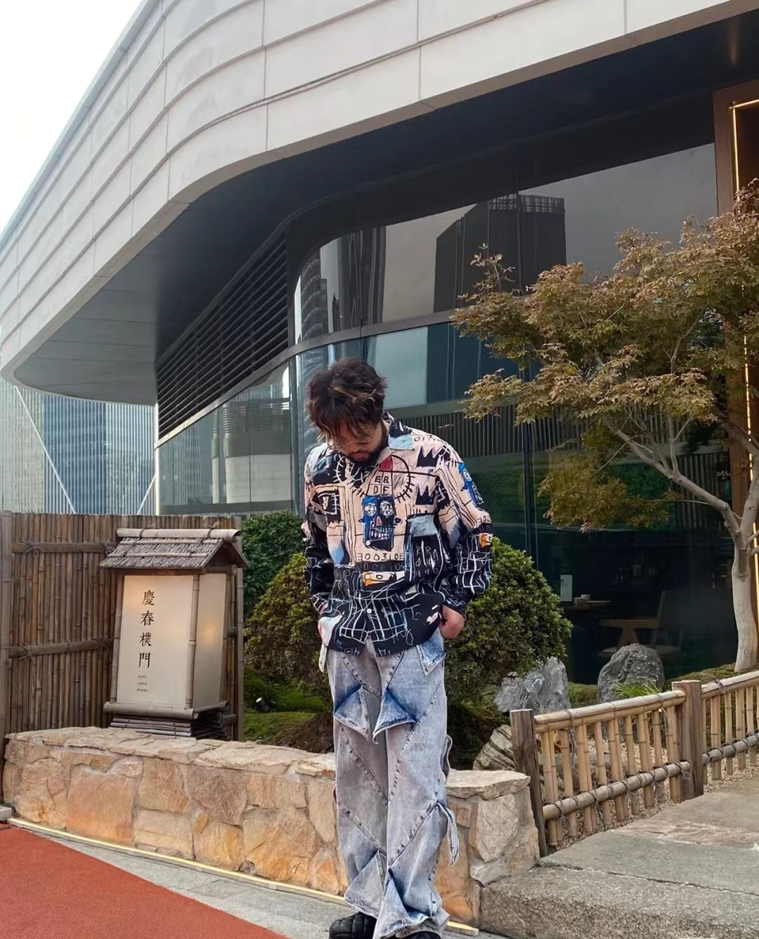 Wacko Maria Basquiat Print Long-Sleeve Shirt – Japanese Retro Graffiti (Unisex)