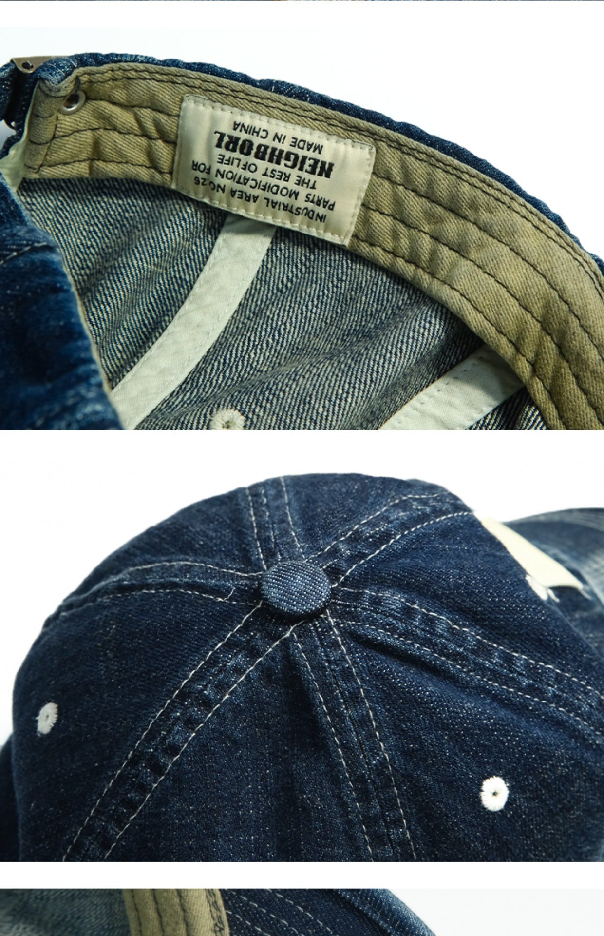 NEIGBORL Uncle Zhao Vintage Washed Denim Hat