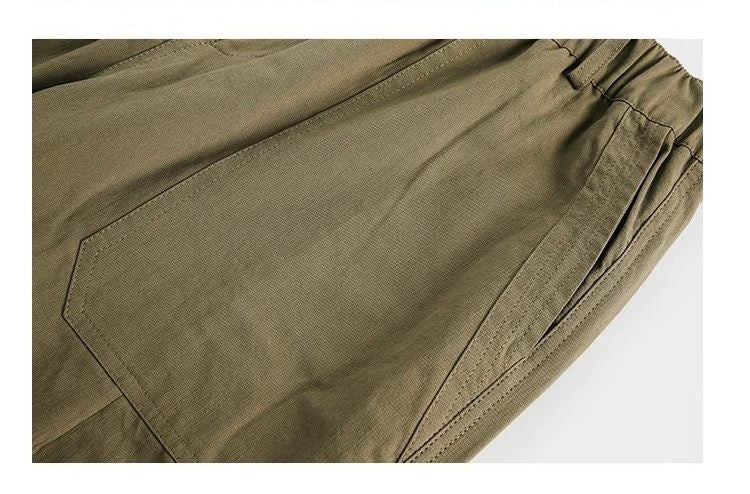 Cotton Work Pants – Elastic Waist & Wide Straight Leg | Yamalinclothes