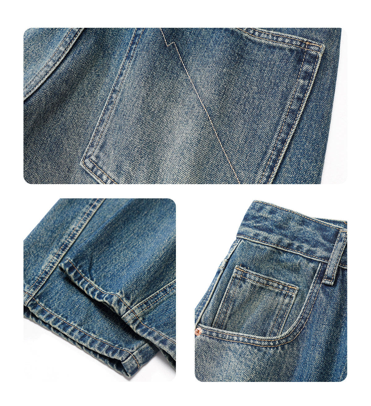 Curved-Leg Jeans – Vintage Wash & Baggy Fit | Yamalinclothes