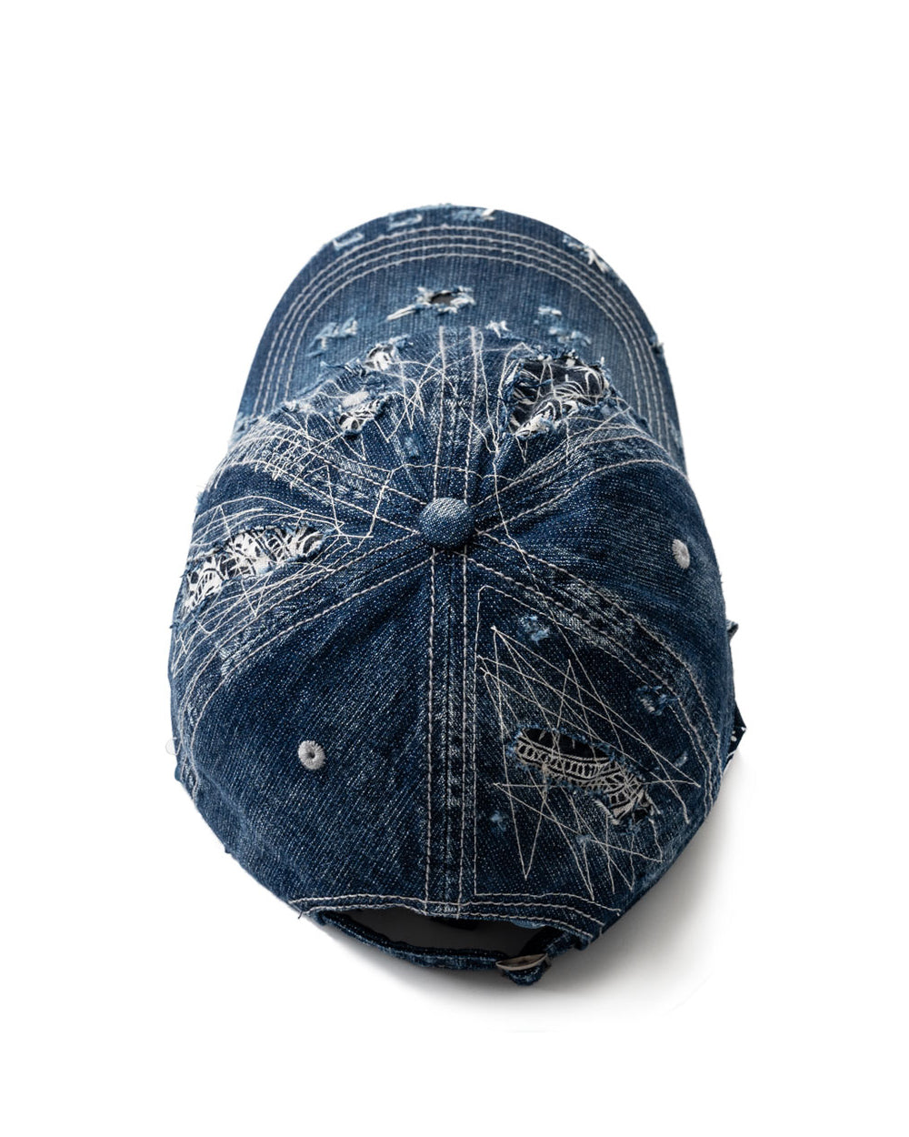 American Vintage Distressed Denim Baseball Cap – Embroidered Unisex | Yamalin clothes | Vintage workwear outfit for men