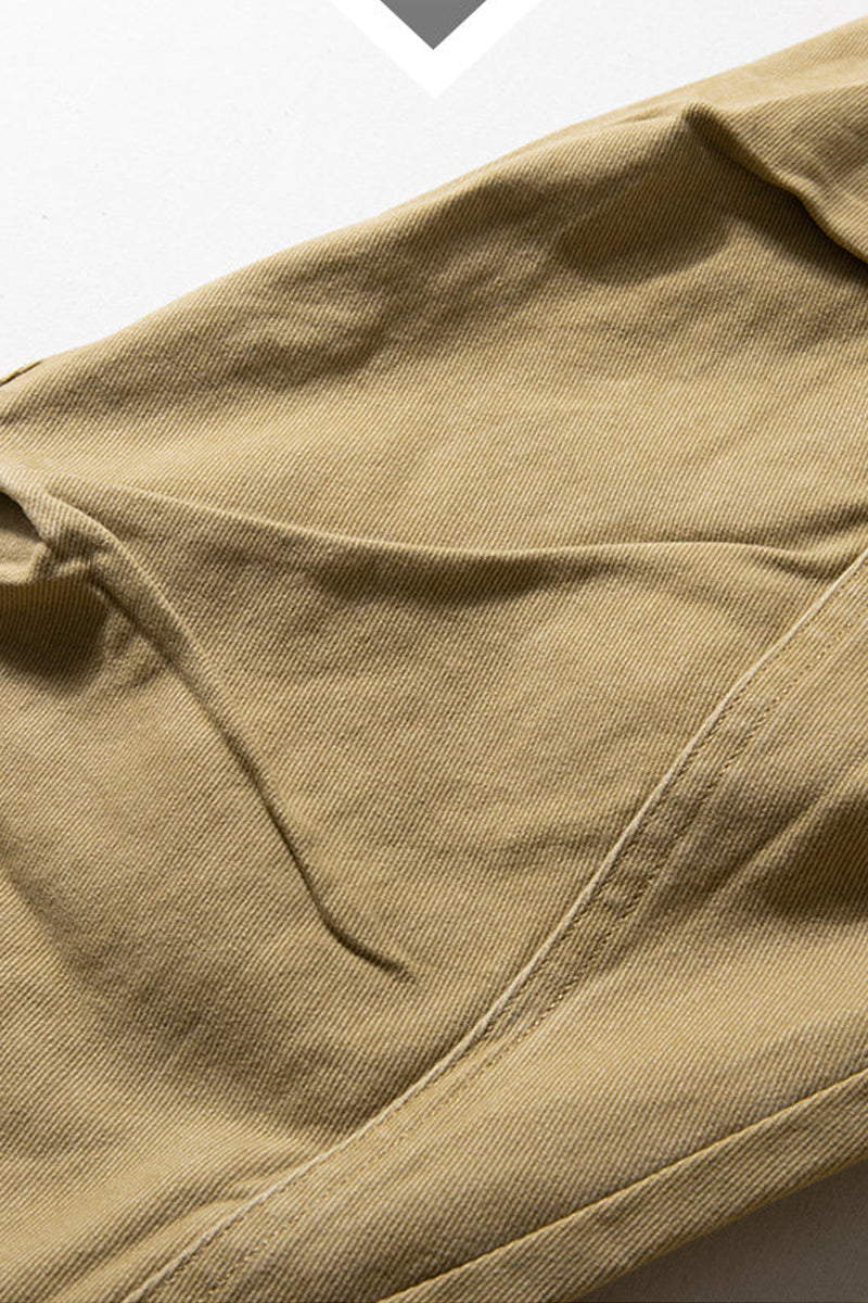 Cotton Pants – Diagonal Seams & Drawstring Waist | Yamalin clothes | Vintage workwear outfit for men
