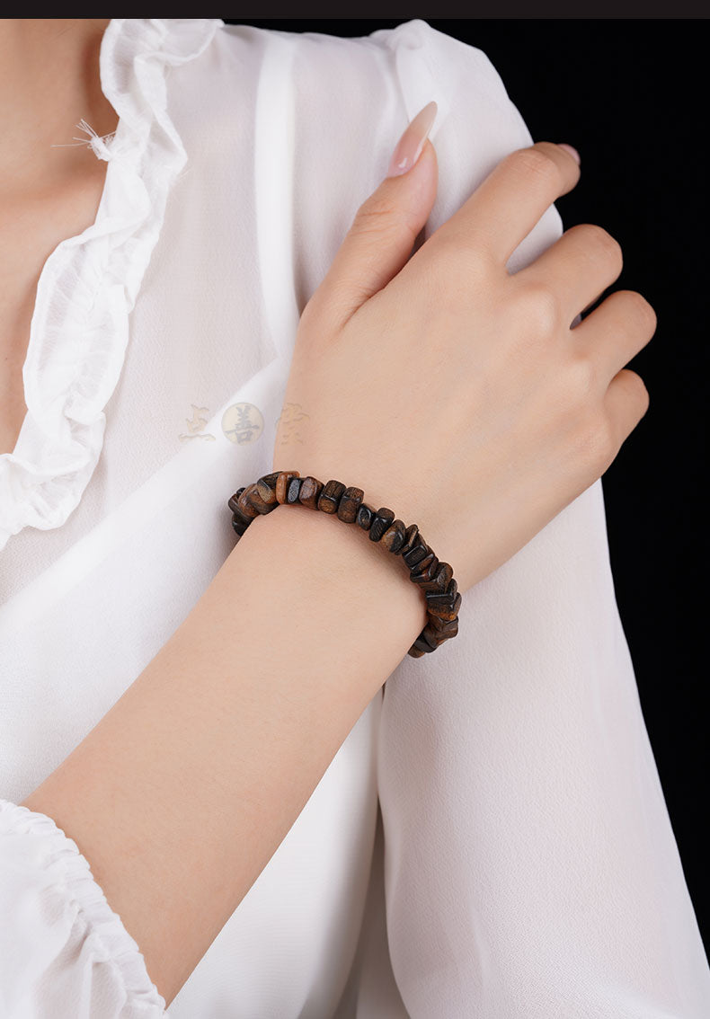 Bargain Natural Submersible Grade Dalagan Shape-Shifting Agarwood Bracelet Old Material High Oil Women's Men's Wooden Cultural Play Bracelet