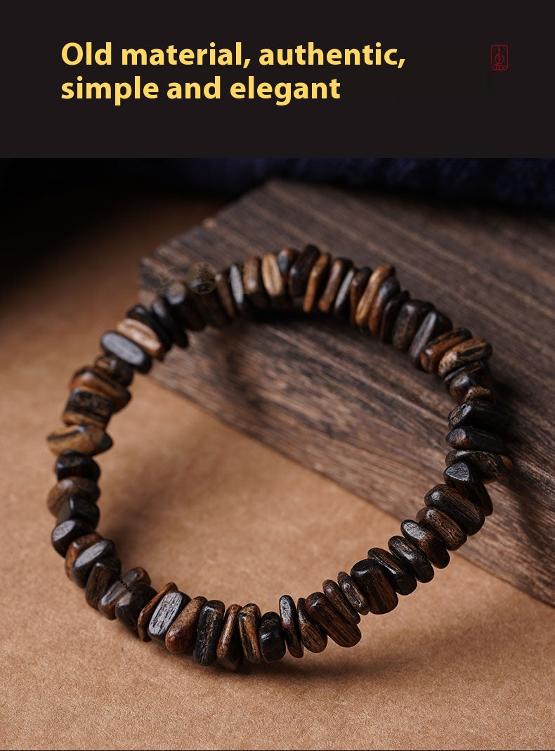 Bargain Natural Submersible Grade Dalagan Shape-Shifting Agarwood Bracelet Old Material High Oil Women's Men's Wooden Cultural Play Bracelet