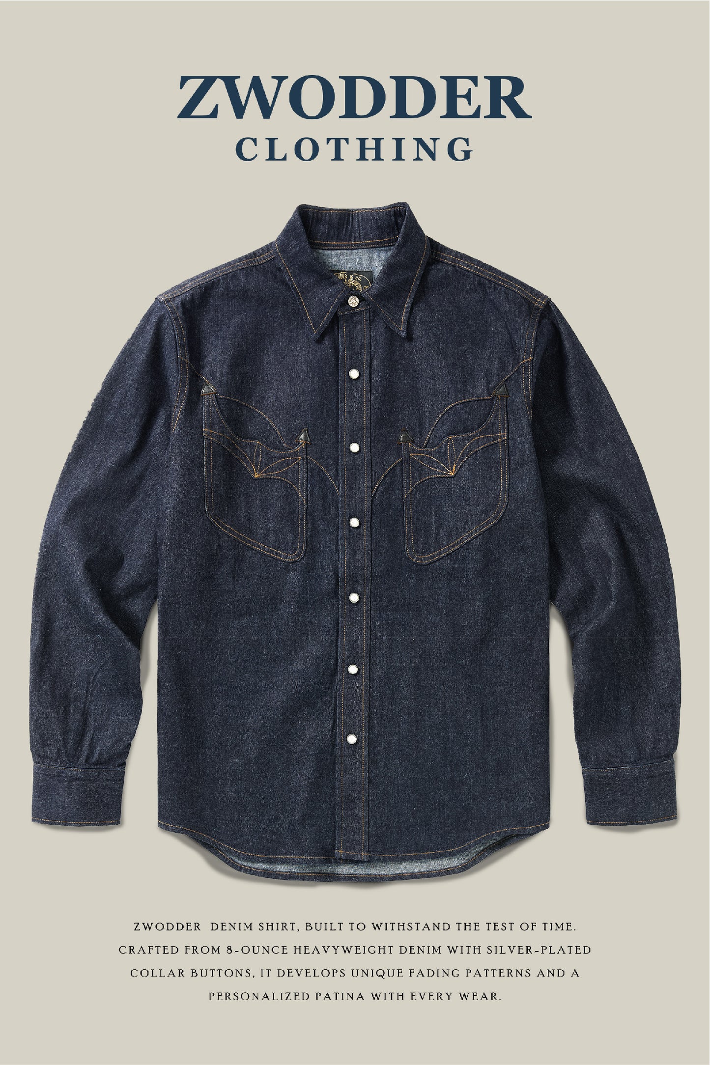 Vintage American Style Men's Long Sleeve Shirt