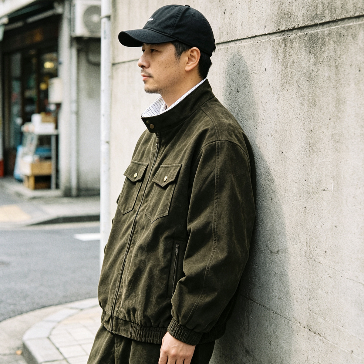Stripe Patchwork Stand-Collar Harrington Jacket – Oversized Unisex | Yamalinclothes