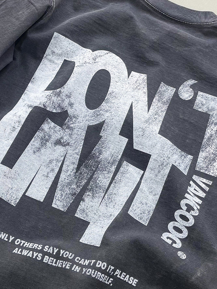 American Washed Distressed Print Heavyweight Tee | Men's Streetwear