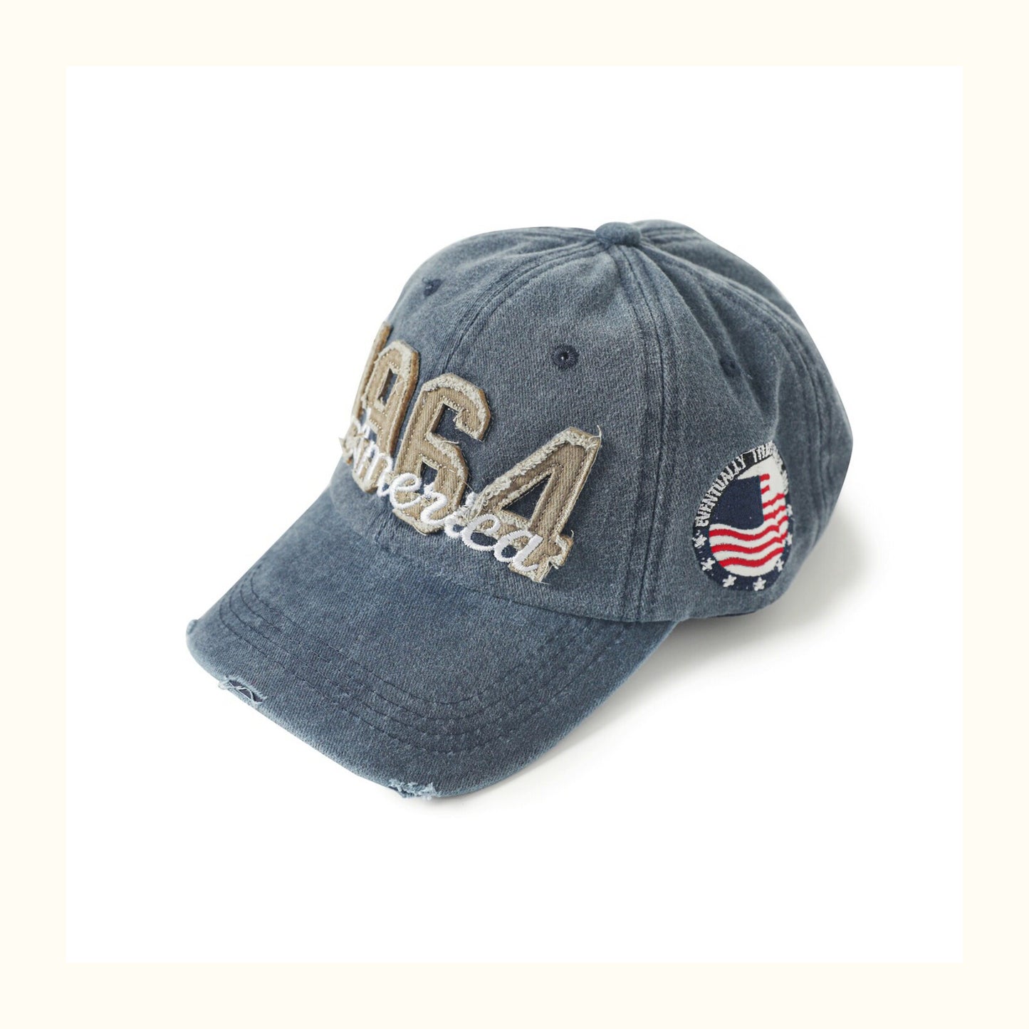 Hats for men and women, face-enhancing small baseball caps, Korean style washed digital appliqué baseball caps, men's spring/summer Japanese style