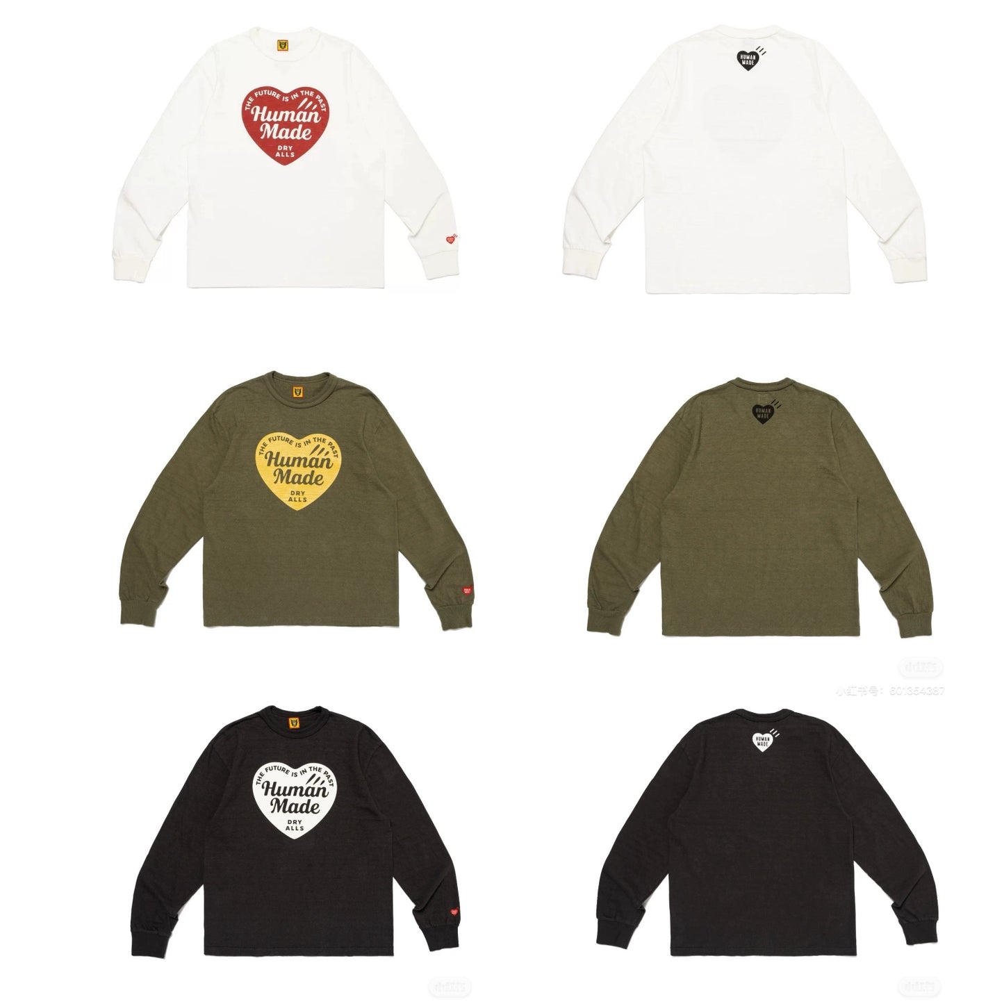 Heavy cotton long sleeve T-shirt loose casual cartoon print retro base shirt