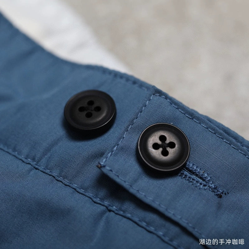 Casual polyester/cotton blended trousers with thin fabric suitable for spring and summer