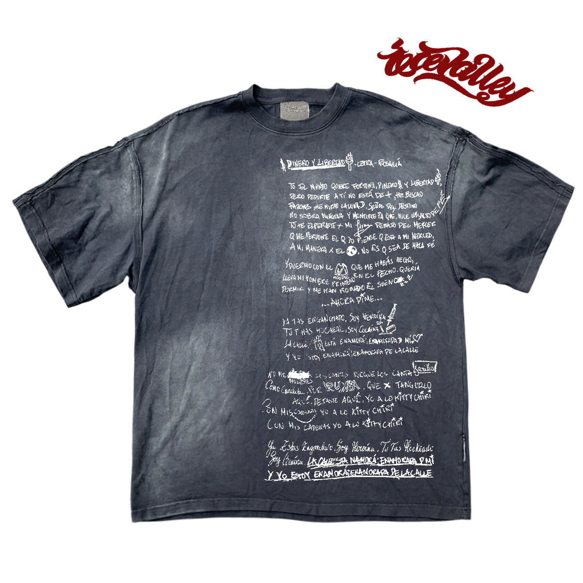 Broken hole niche washed t-shirt shoulder old high street short sleeve dark tattoo artist