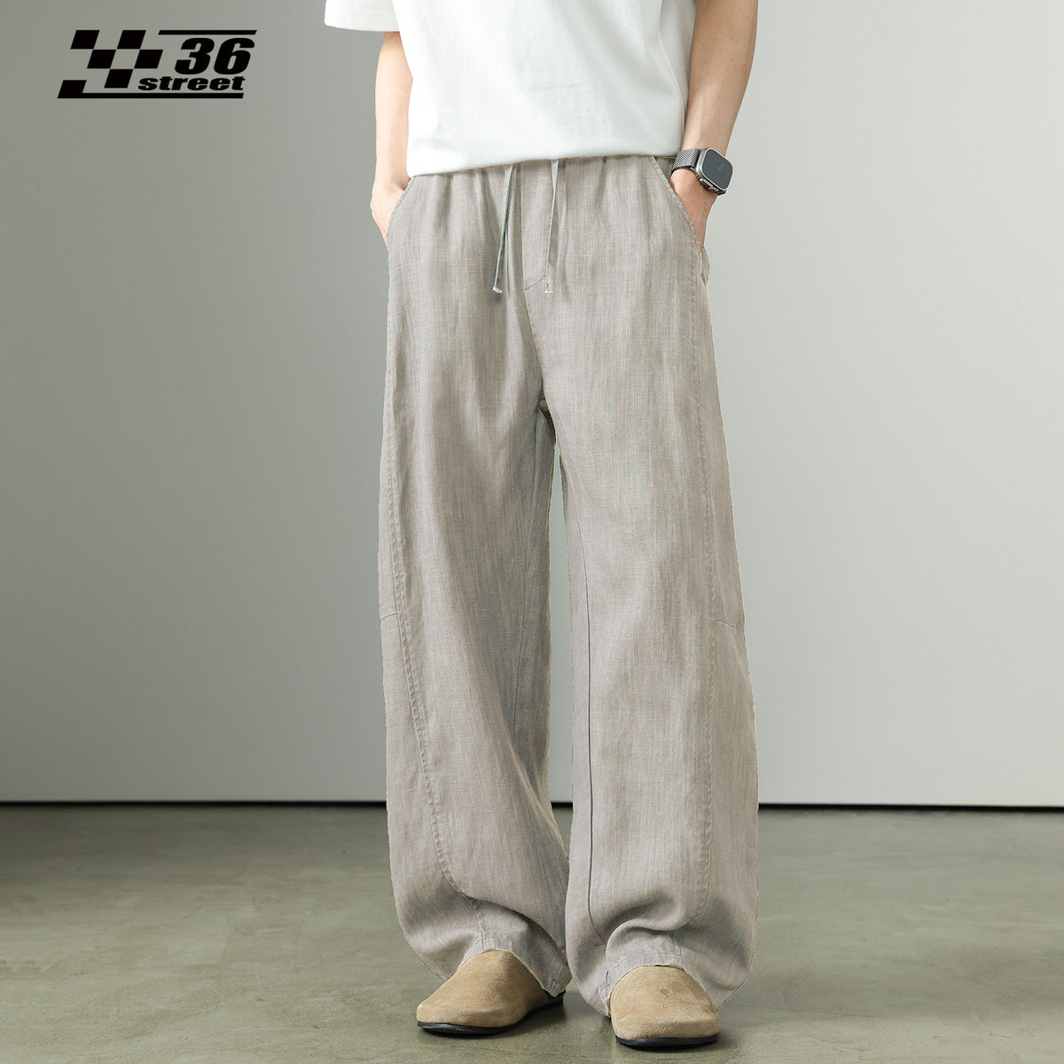 American Linen Blend Wide-Leg Pants – Loose Straight Breathable Summer Casual Pants | Yamalinclothes