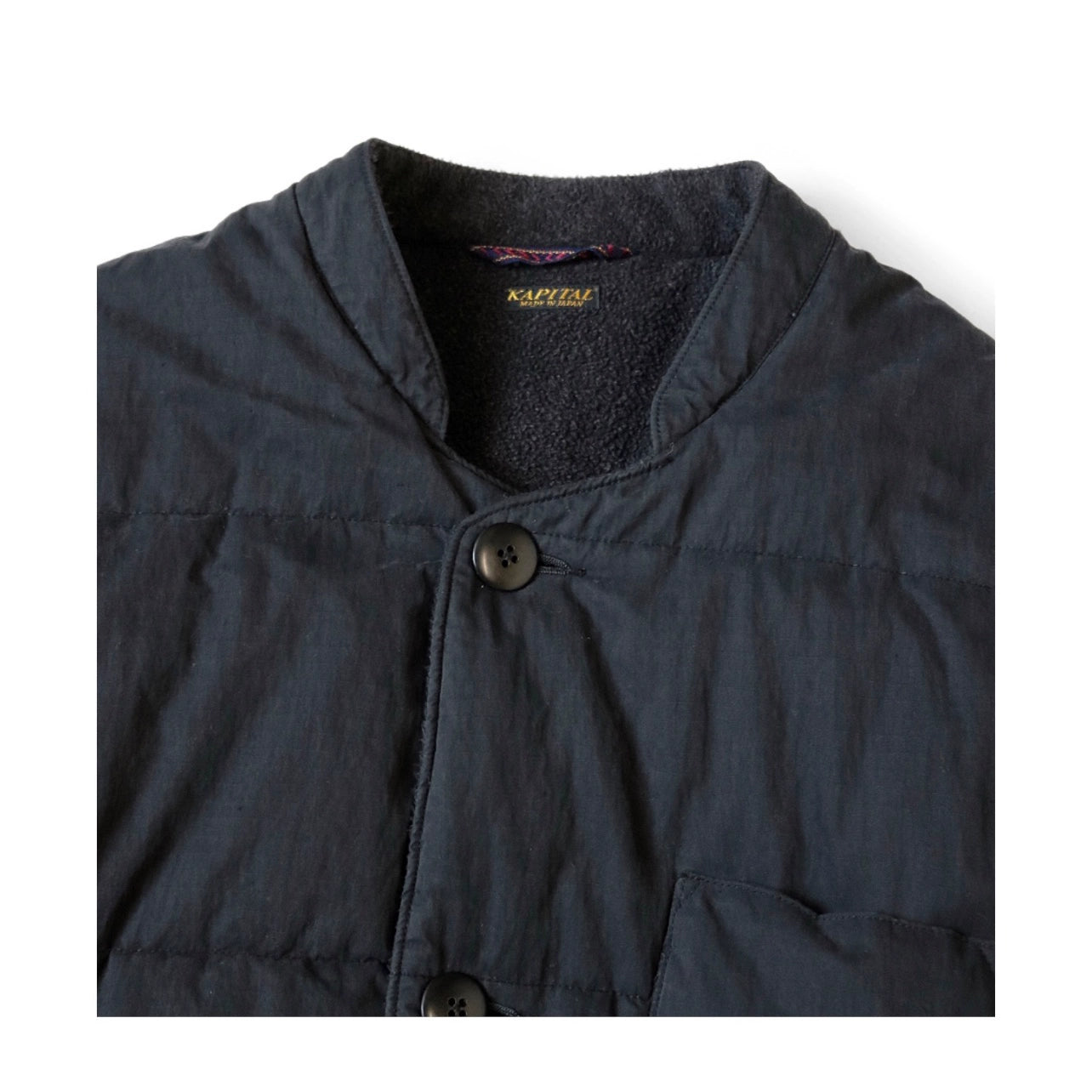 23AW Japanese casual mid-length five-point quilt wrap cotton jacket