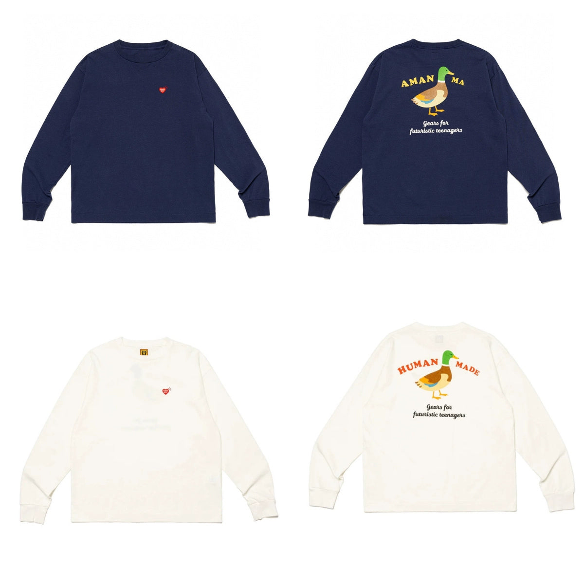Japanese animal cartoon print long-sleeved T-shirt heavy bottoming shirt