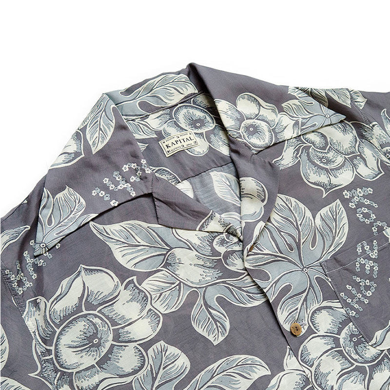 Japanese vintage floral Hawaiian all-over loose short-sleeved shirt