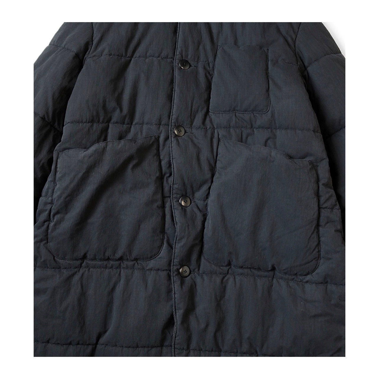 23AW Japanese casual mid-length five-point quilt wrap cotton jacket