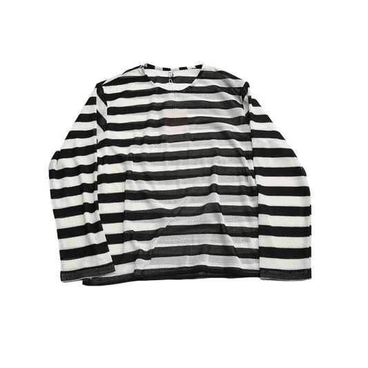 Striped Long Sleeve Crew Neck Tee – Men's Casual Lightweight Commuter T-Shirt