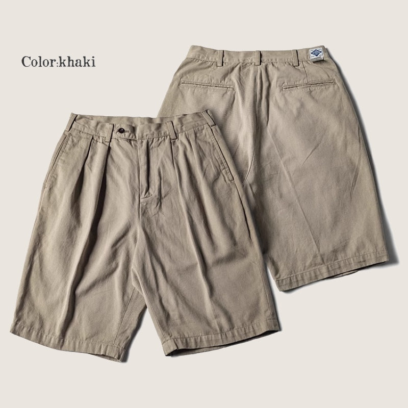 Gentleman's Shorts NonStock Classic Two-Pleated Sandwash Twill Cropped Pants with IVY Hawaiian Effortlessness