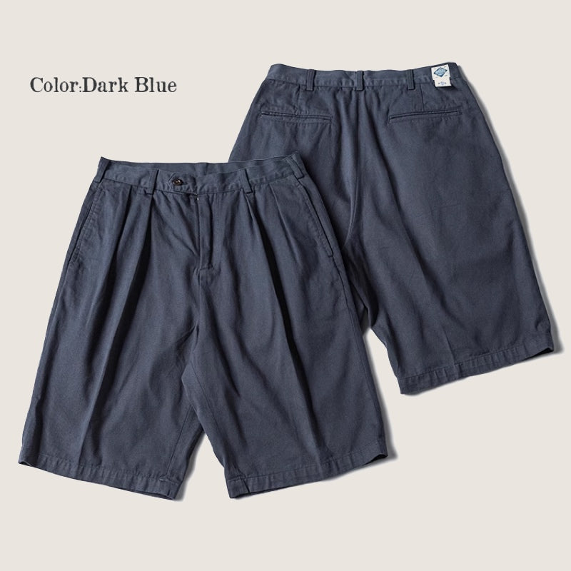 Gentleman's Shorts NonStock Classic Two-Pleated Sandwash Twill Cropped Pants with IVY Hawaiian Effortlessness