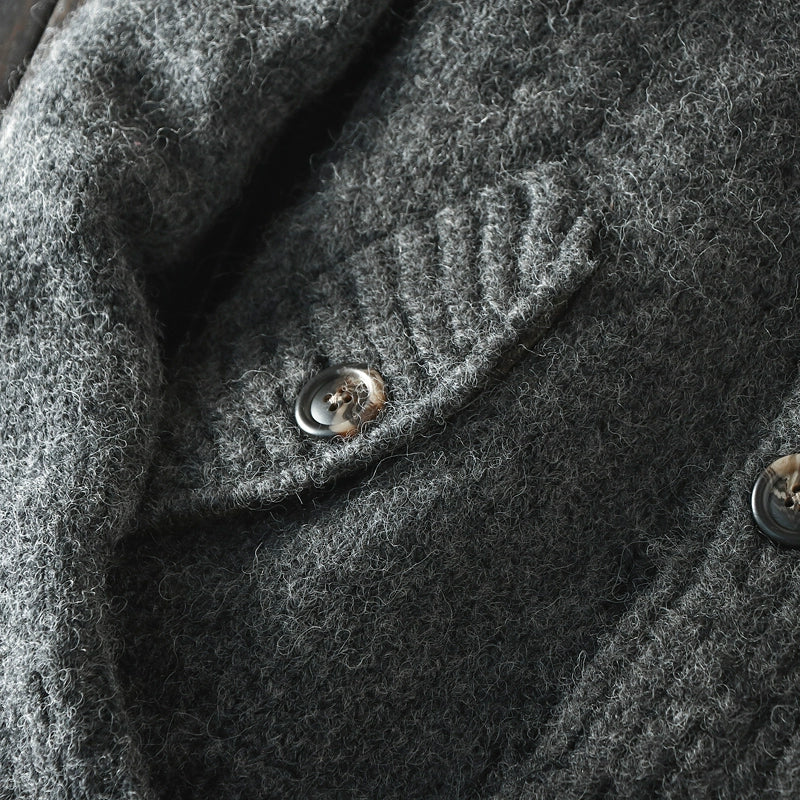 Heavy rare foreign trade original order tail goods men's autumn and winter high-end stand-collar sweater thickened cardigan sweater coat