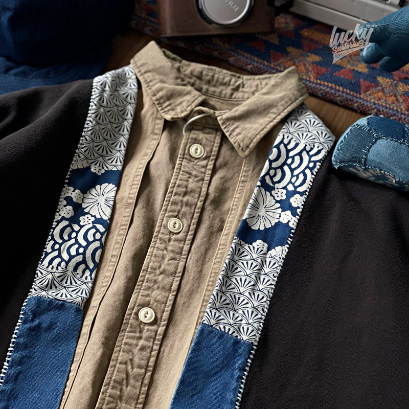 Splicing jeans national style pattern thorn embroidered robe jacket outer