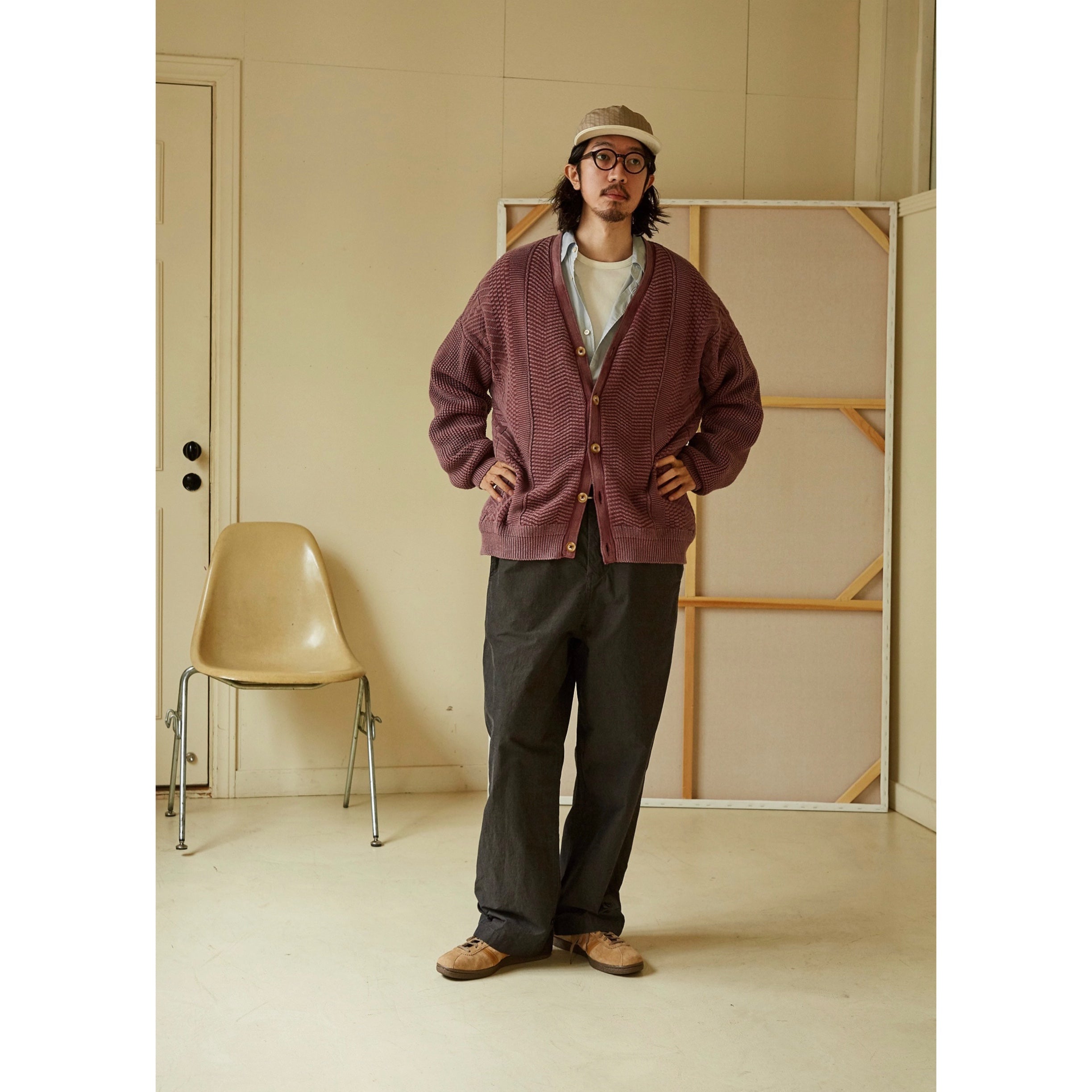 Cable Cardigan washed-cotton buttonhole cardigan