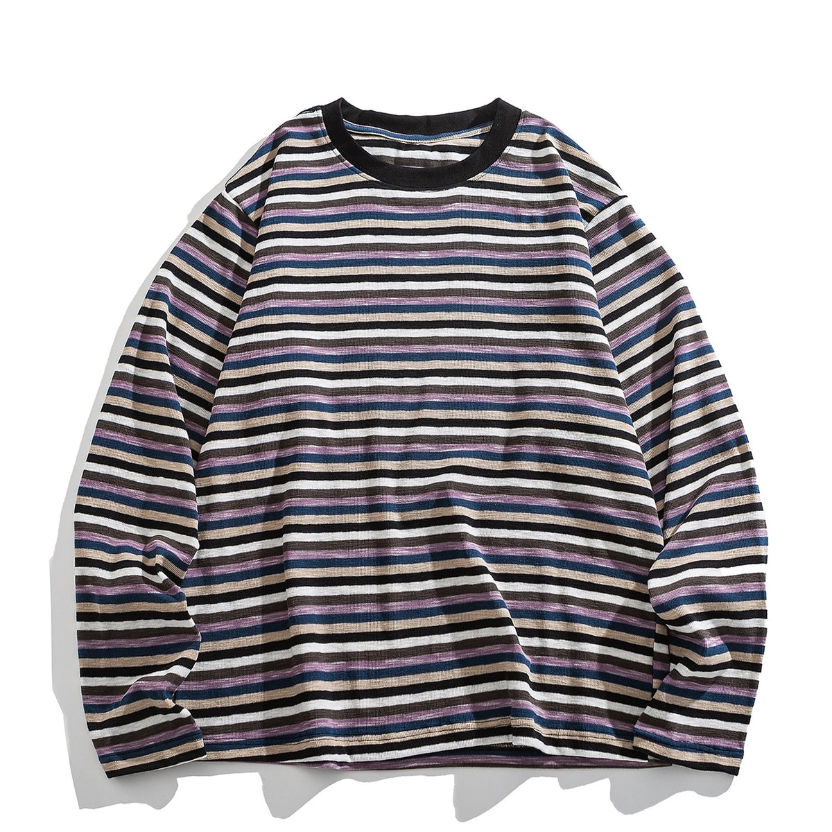 American Vintage Stripe Long-Sleeve T-Shirt – Relaxed Unisex Cotton Blend Tee | Yamalinclothes