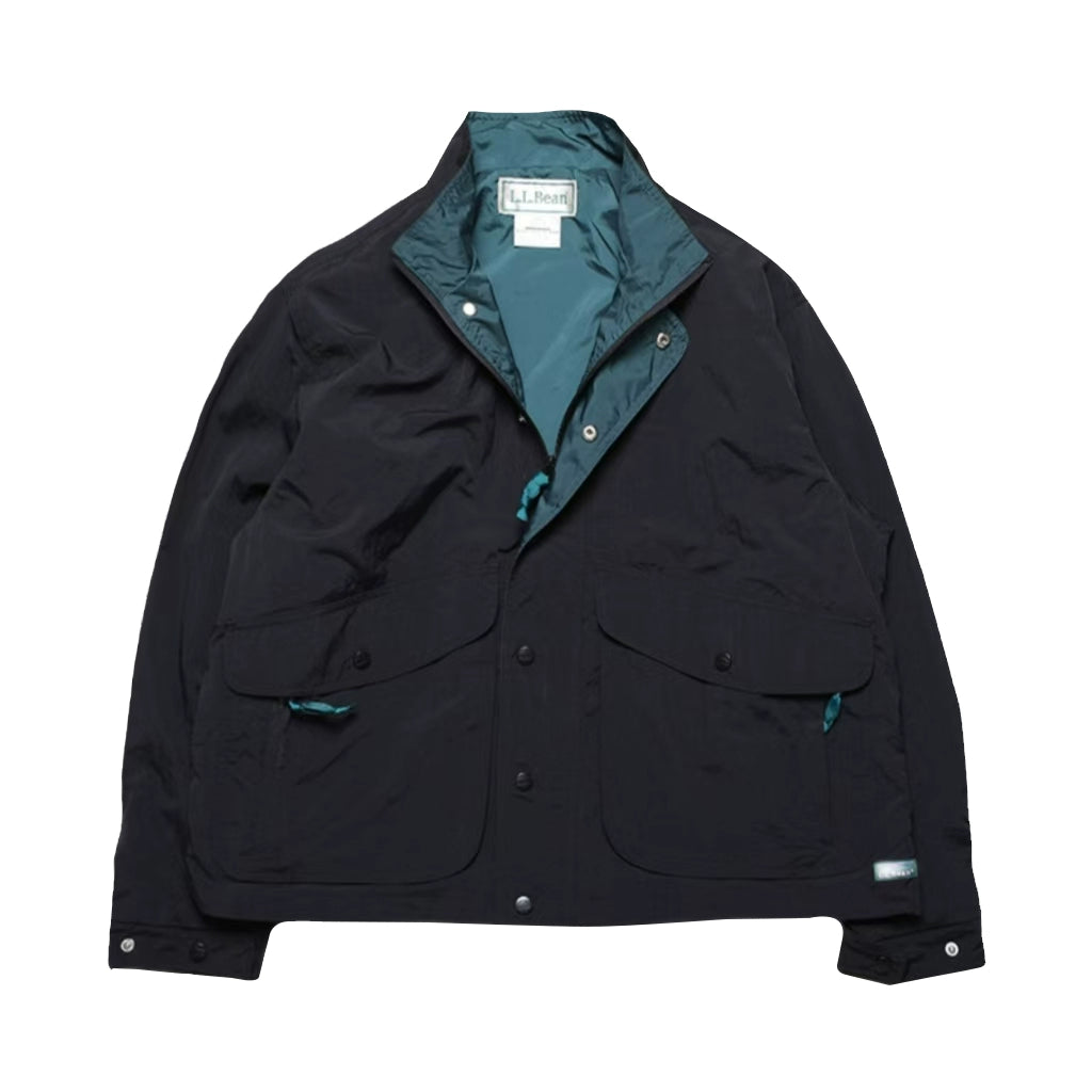 Couple Casual Retro Japanese Waterproof Outdoor Nylon Stand Collar Jacket