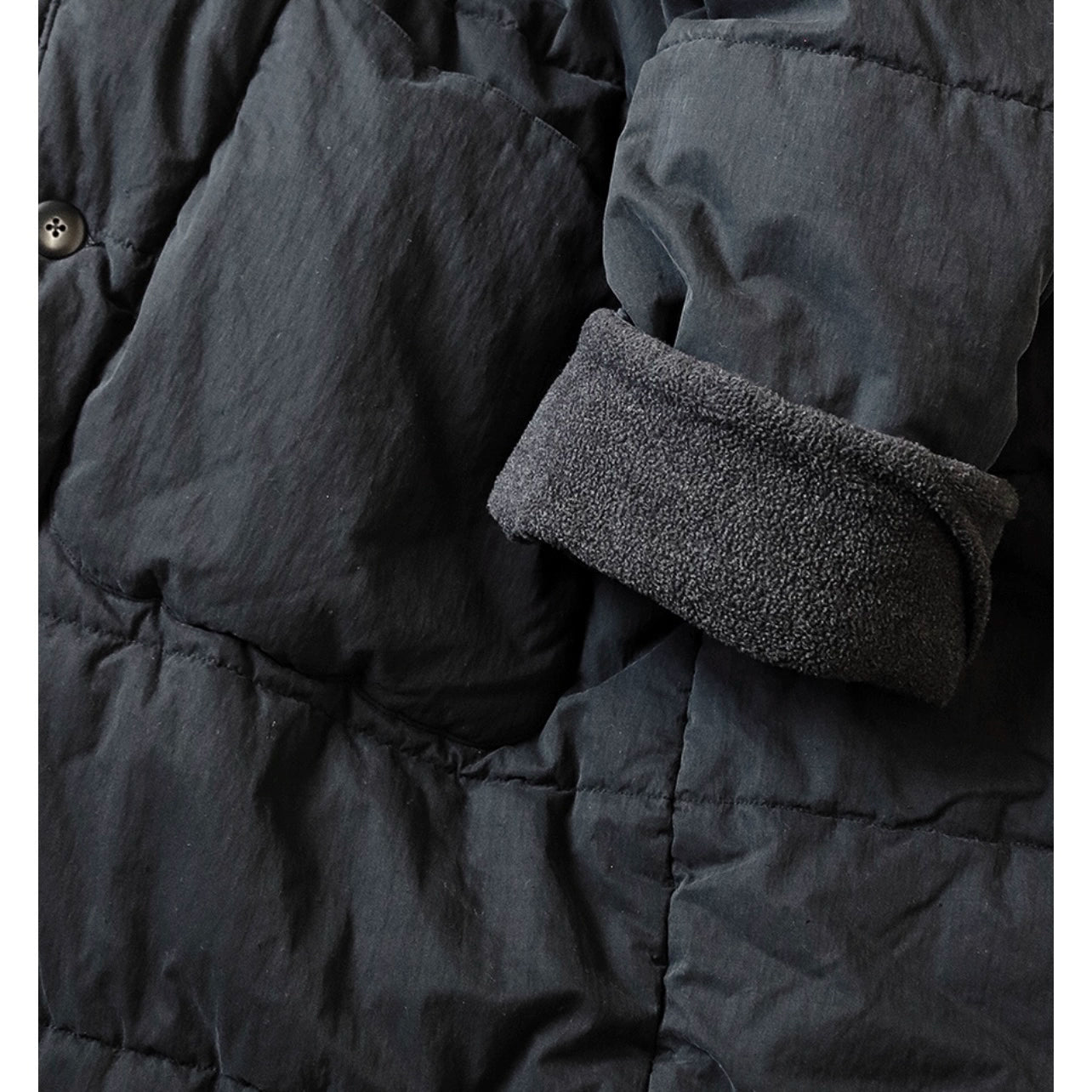 23AW Japanese casual mid-length five-point quilt wrap cotton jacket