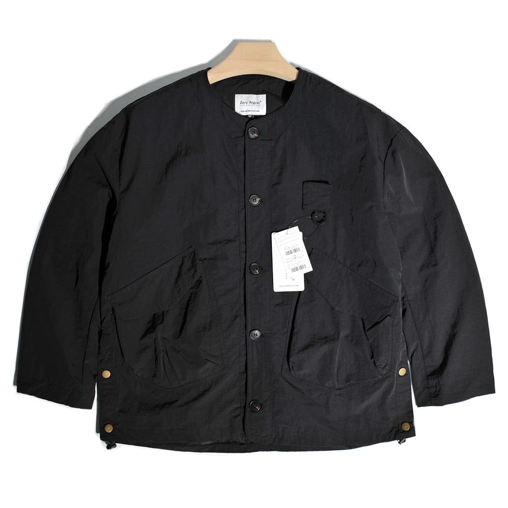 CityBoy Minato Wind Turbine Mountain Outdoor Hunting Pocket Collarless Cargo Jacket Japanese Loose Fishing Jacket