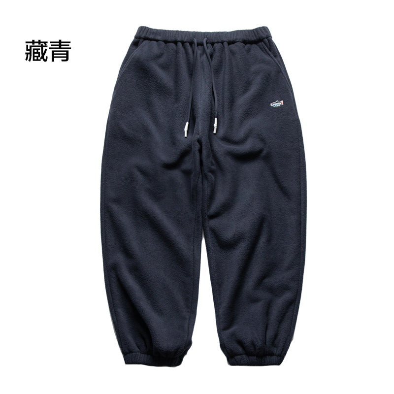 cityboy loose pants type polar fleece plus pile thickened warm pants small feet elastic waist drawstring slacks men