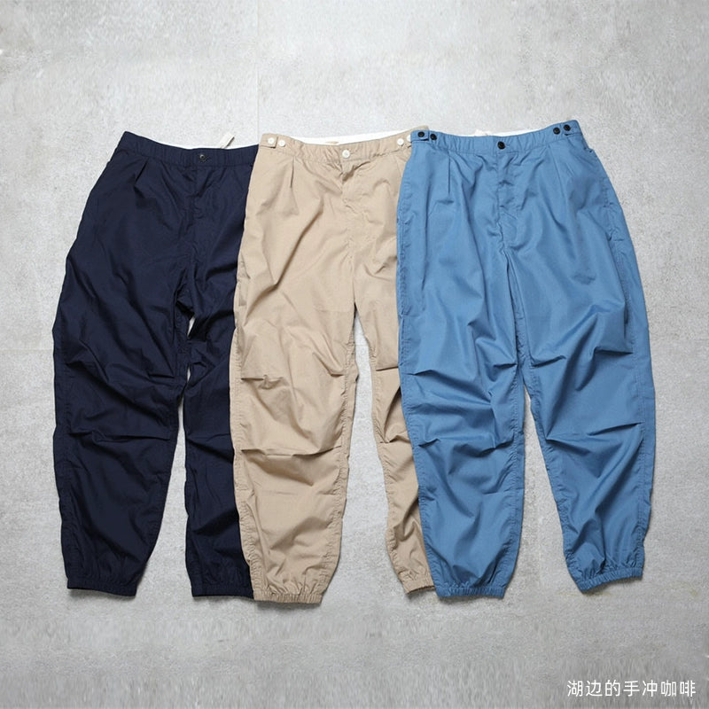 Casual polyester/cotton blended trousers with thin fabric suitable for spring and summer