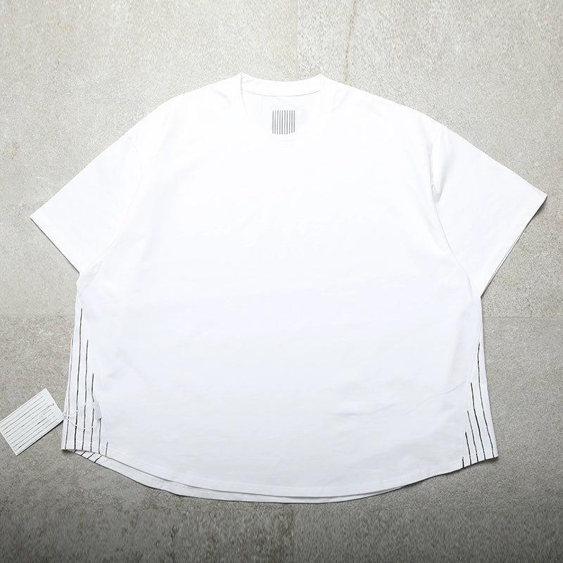 Clearance handling is very loose SFC side stripe wide cotton short sleeve Japanese loose
