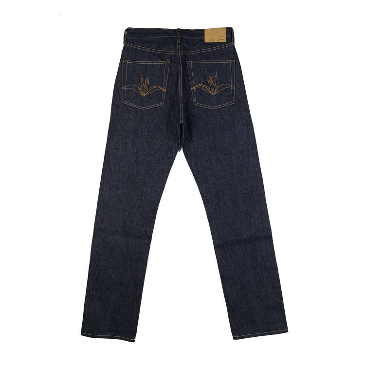 replica small straight pure cotton primary color cattle style paper crane bag flower jeans
