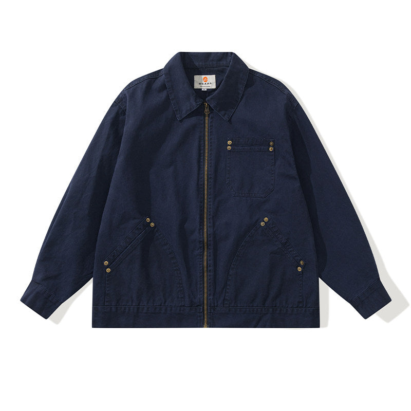 Detroit Collar Multi-Pocket Jacket – Riveted Workwear Cotton Unisex