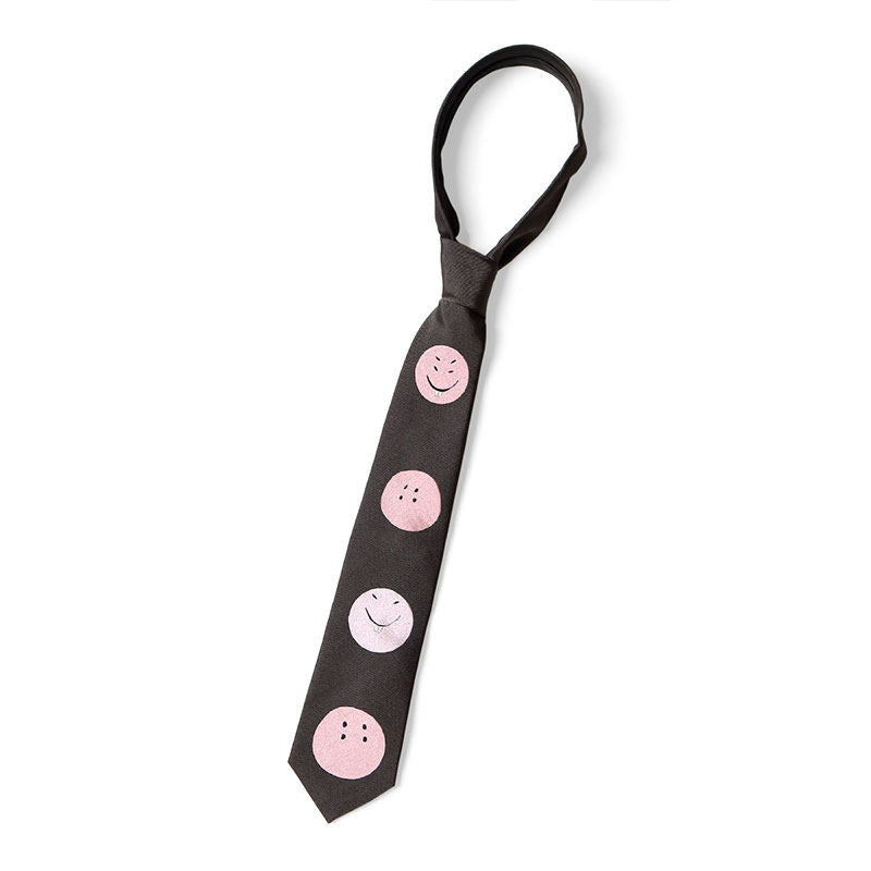 Smiling face tie niche design high-grade all-matching casual personality trend tie