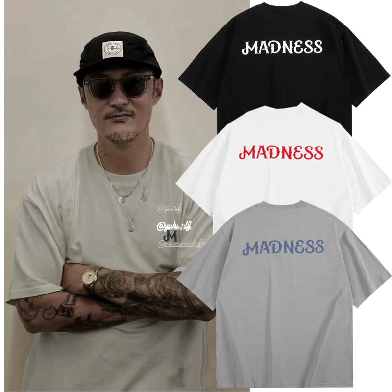 Pure cotton letter print loose short sleeve T-shirt for men Yu Wenle same style 24SS