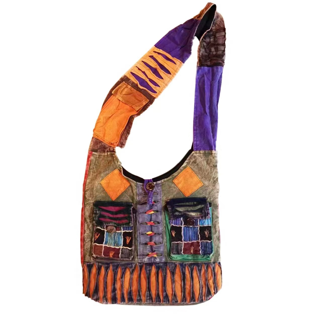 Nepalese women's bags, net red bags, handmade bags, large-capacity shoulder bags, travel outdoor storage, cross-body bags